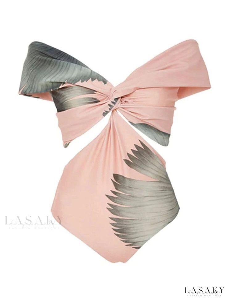 Swimming suit shoulder bow women